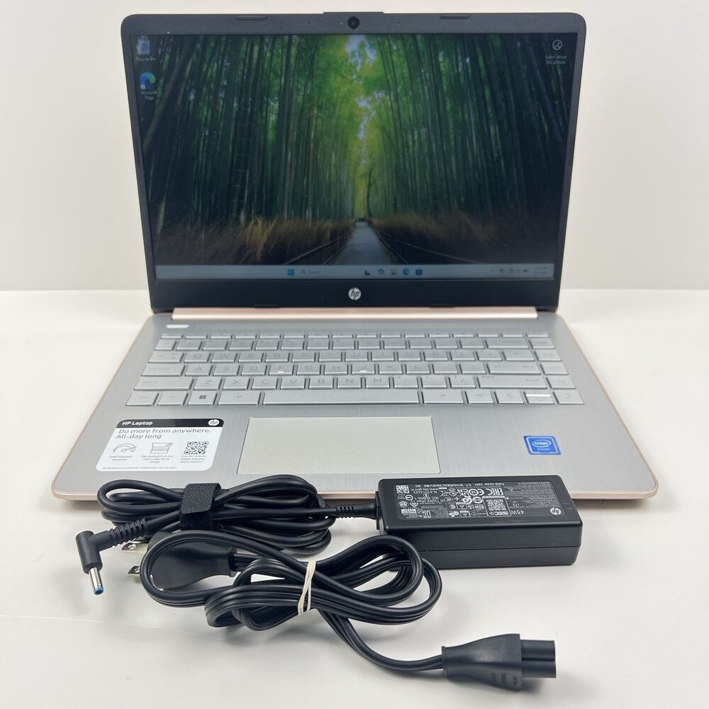 HP 14-DQ0762DX 14" Laptop Intel Celeron N4120 4GB 128GB Win 11 w/ Charger